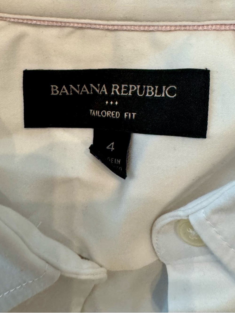 Banana Republic White Button-Front Dress Shirt - Picture 2 of 2